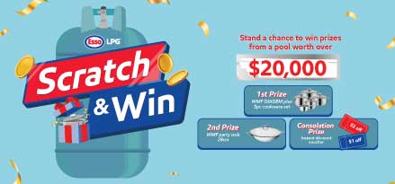 Scratch and Win incredible prizes with Esso LPG